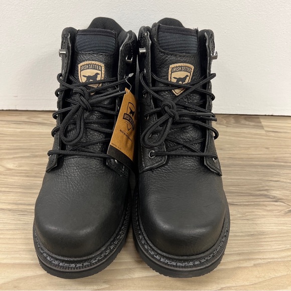 Red Wing Irish Setter Kittson 6" STEEL TOE Black Work Boots Men 7D 83664 NWOB - Picture 2 of 6